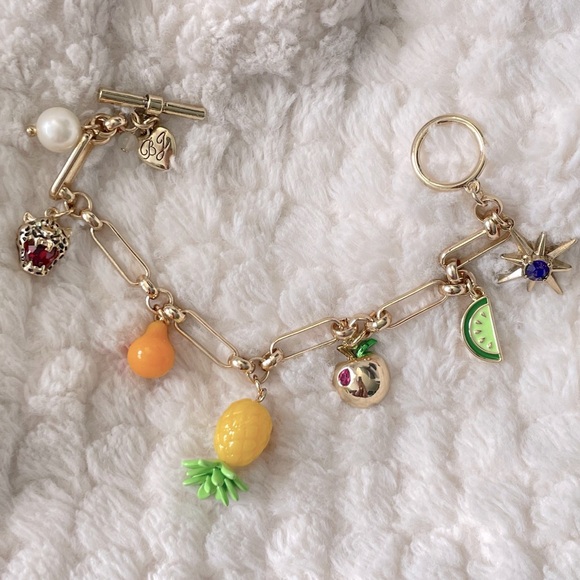 Betsey Johnson Summer Fruit Edition With Leopard Pendant Bracelet NWT - Picture 5 of 13